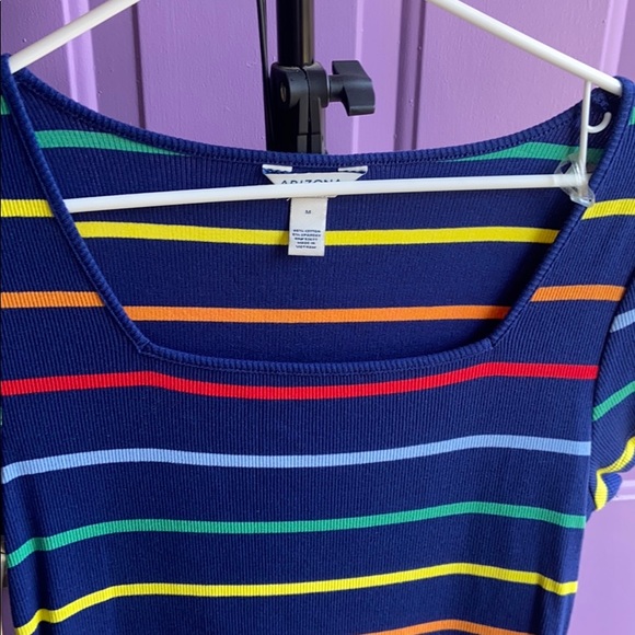 Navy blue stripped dress. - Picture 4 of 4